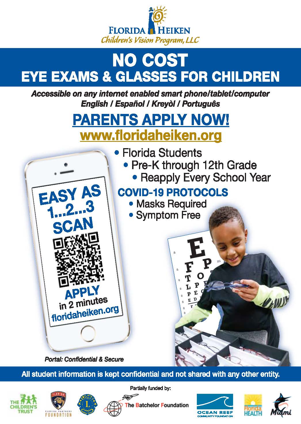 Apply for Free Eye Exam and Glasses